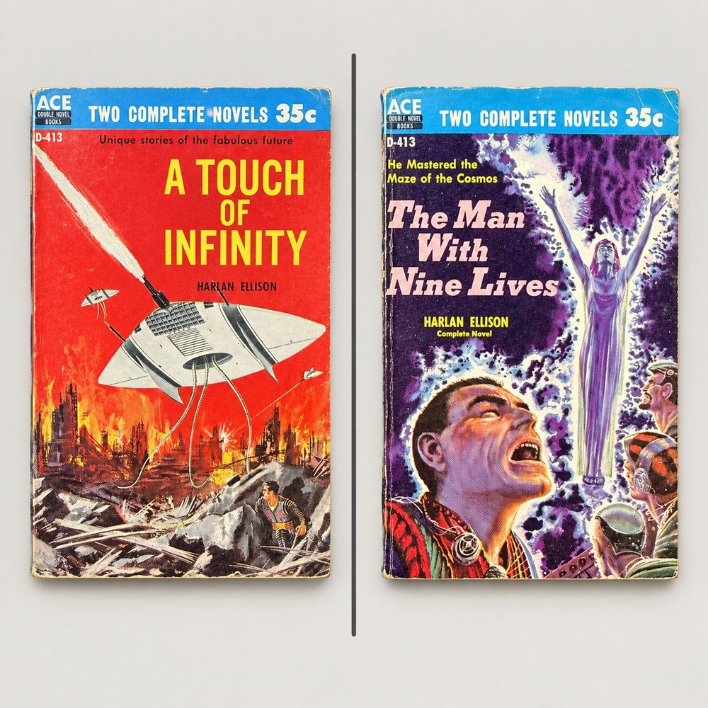 Harlan Ellison Ace Double D-413 A Touch of Infinity The Man With Nine Lives 1959